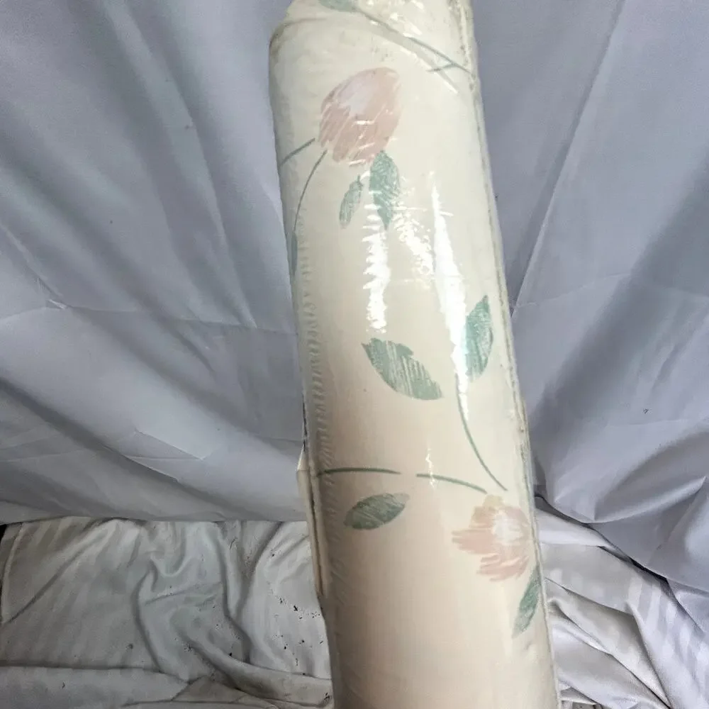 SKU2497 Vintage Sherwin Williams Hans Double Roll Wallpaper Pastel Floral 308-